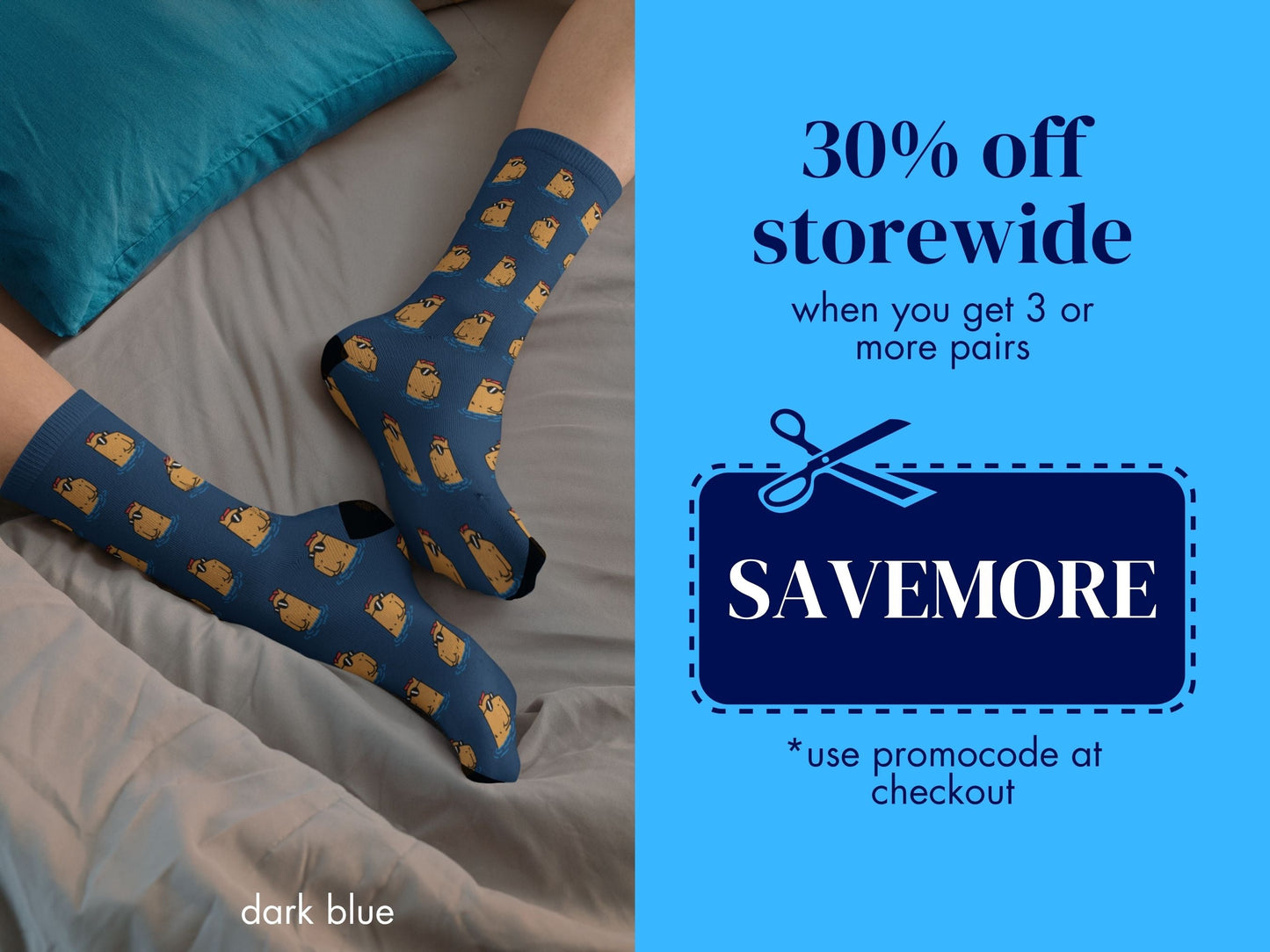 Capybara Socks - Cute Cartoon Animal Socks for Fun Gifts - promo-offer