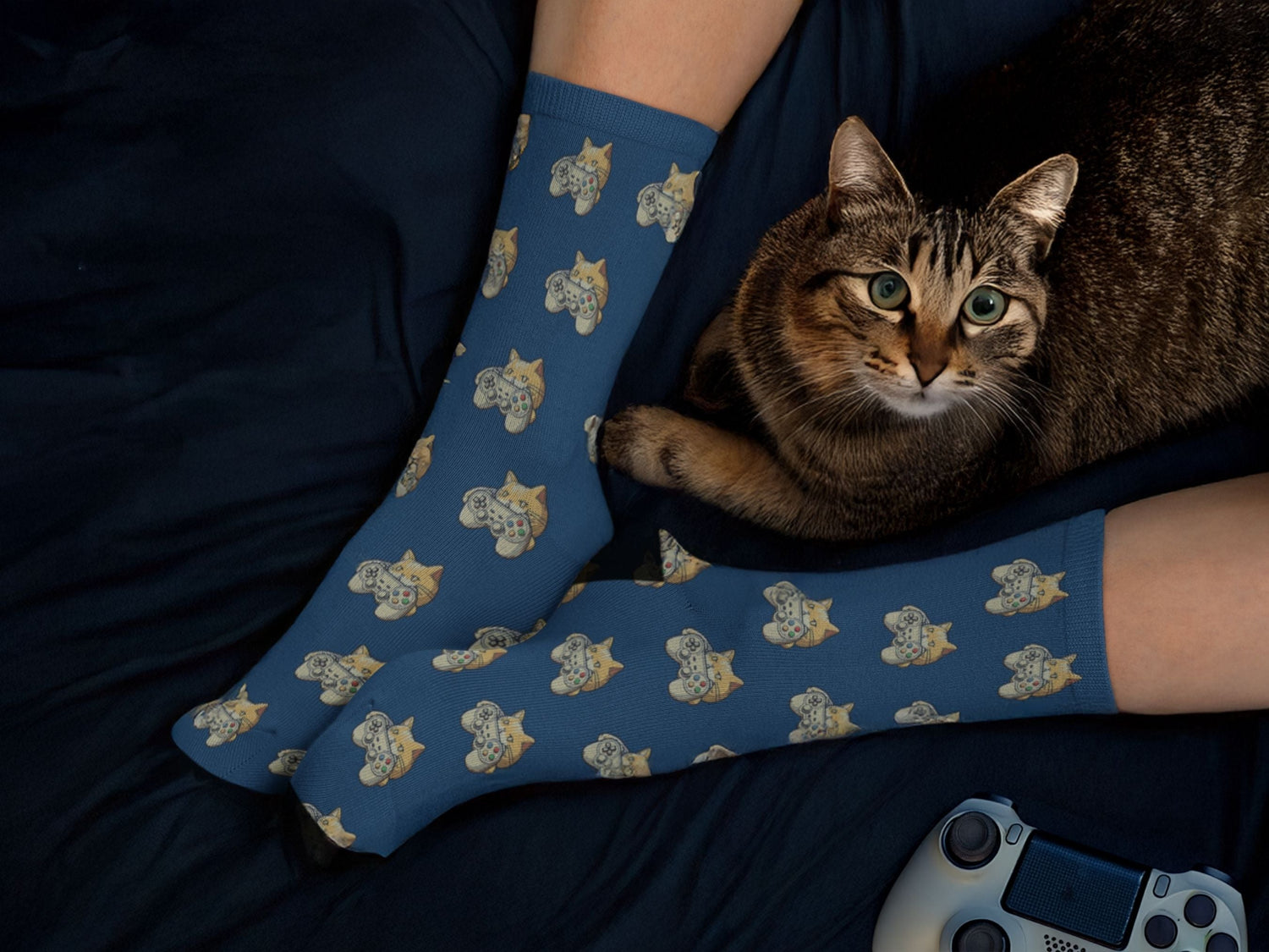 Gaming Cat Socks - Funny Gamer Socks - lifestyle