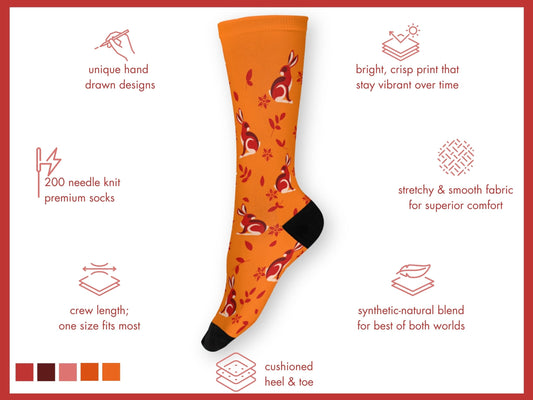 Rabbit Zodiac Socks - Lunar New Year Gift - Astrology Inspired Socks - mockup
