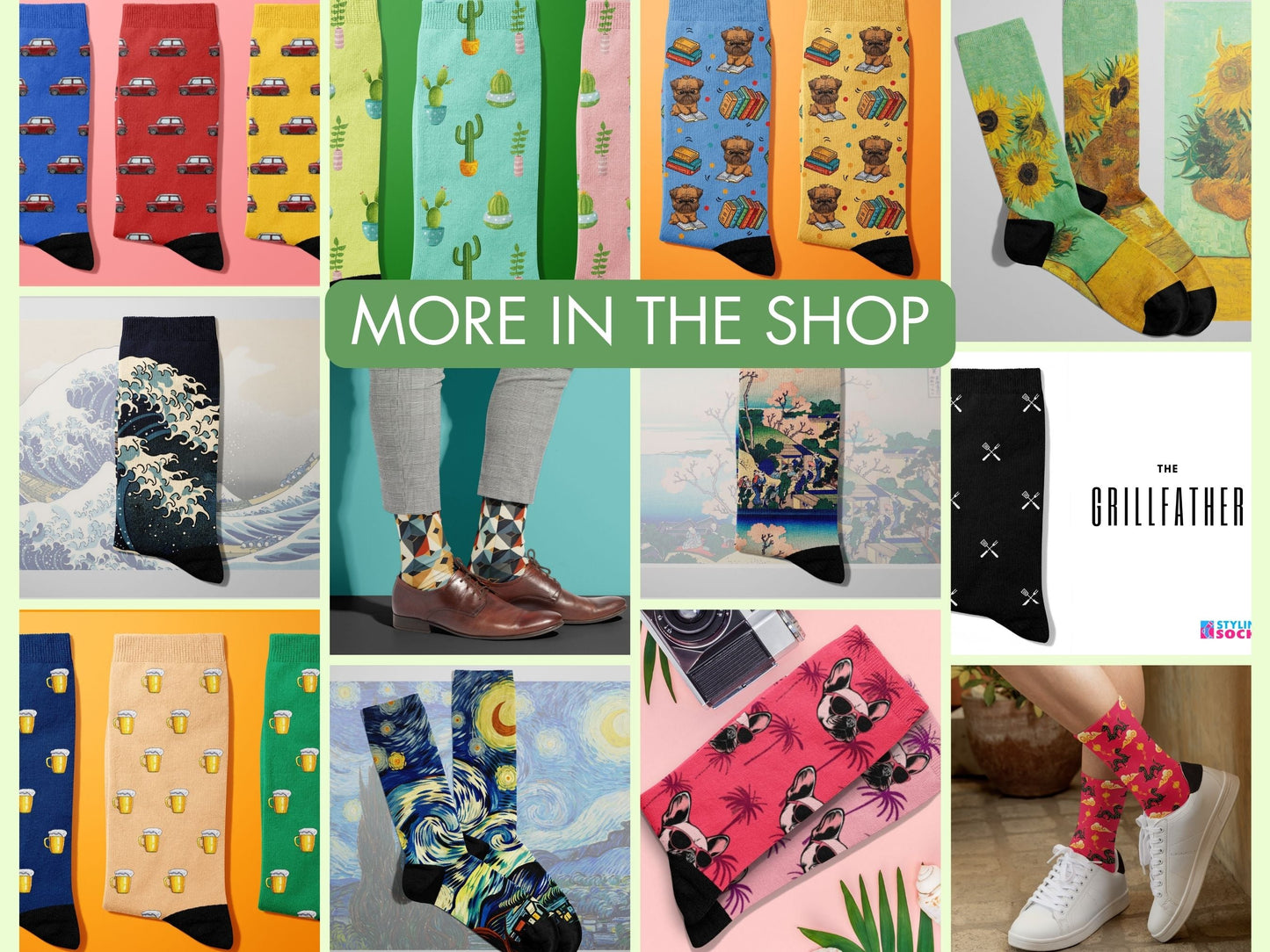 Turquoise Cactus Socks — Plant Mom Socks — more-designs