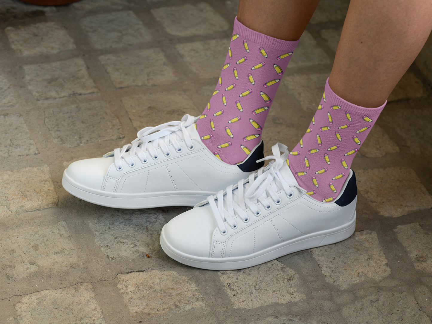 Fun Pencil Patterned Socks
