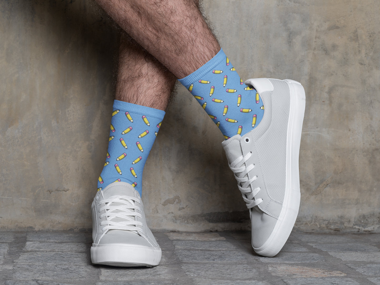 Fun Pencil Patterned Socks