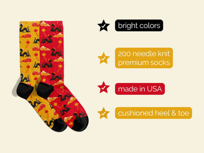 Year of the Dragon Socks | Chinese New Year Socks | Chinese New Year Gift