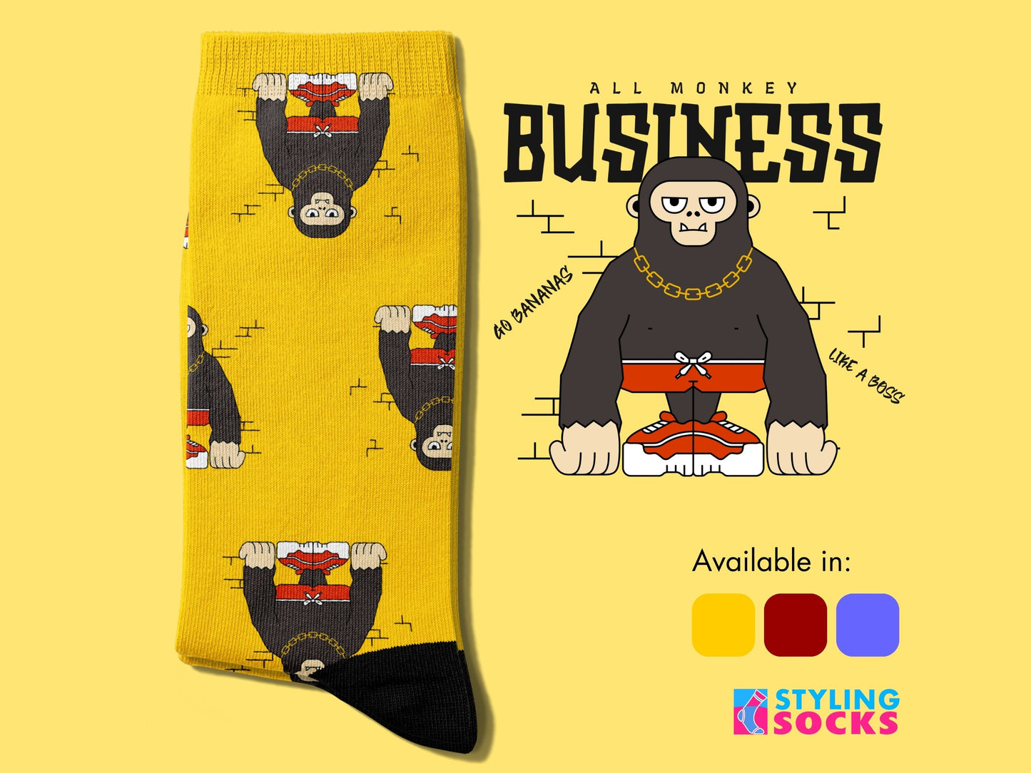 Funny Monkey Socks