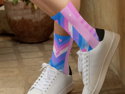 Anime Inspired Socks in Bisexual Colors