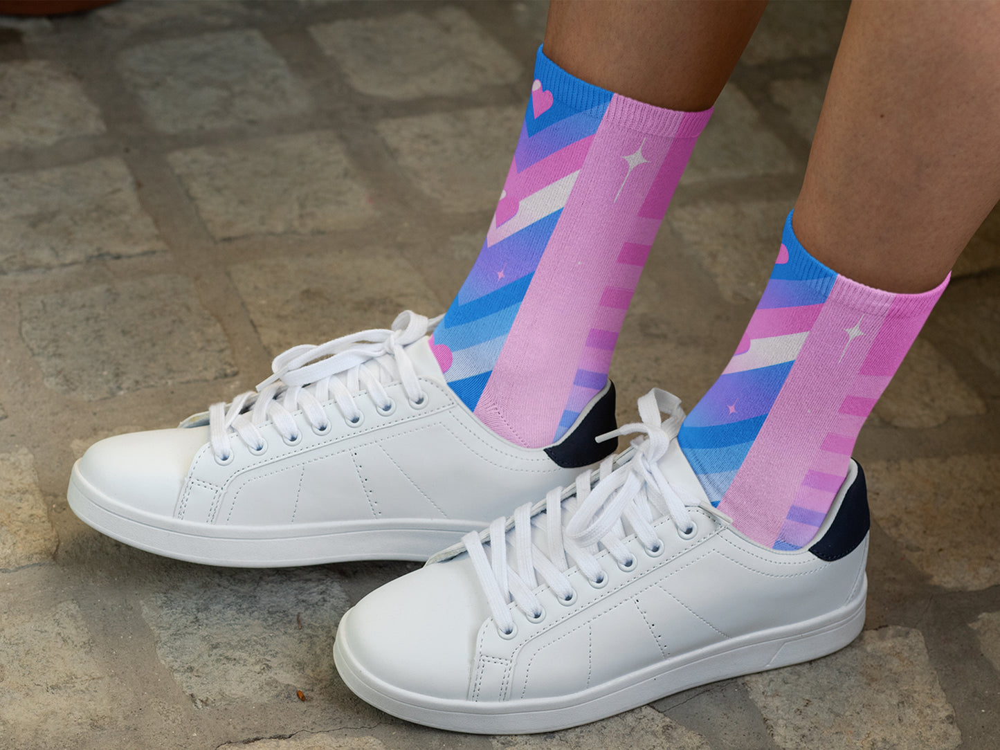 Anime Inspired Socks in Bisexual Colors