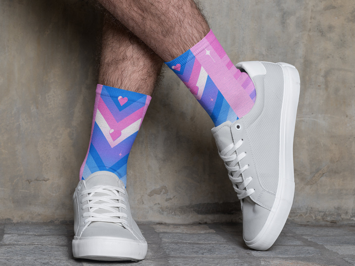 Anime Inspired Socks in Bisexual Colors