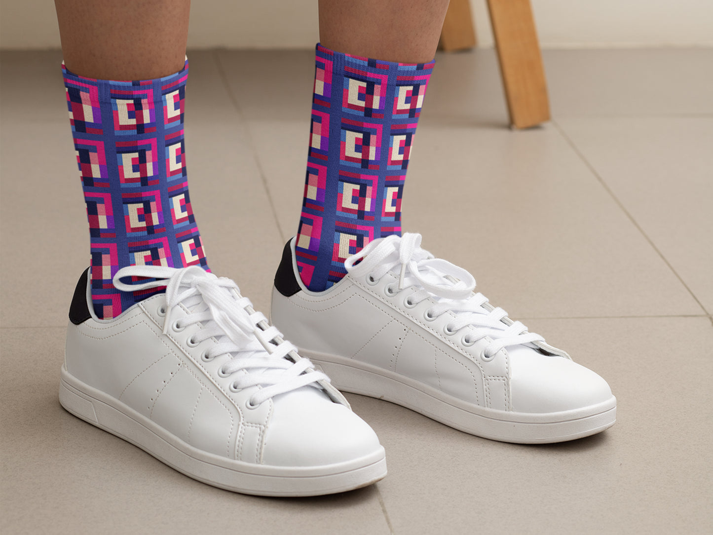 Bold and Sophisticated Geometric Socks