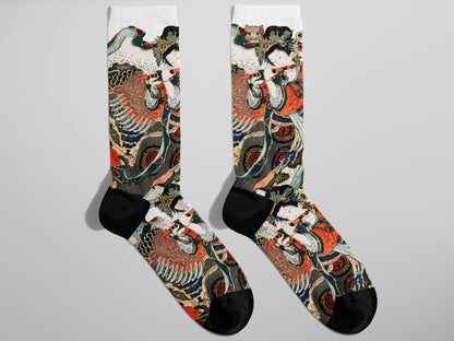 Vintage Japanese Art socks | Asian socks | Art Socks