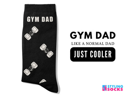 GYM DAD, like a Normal Dad, Just COOLER Socks