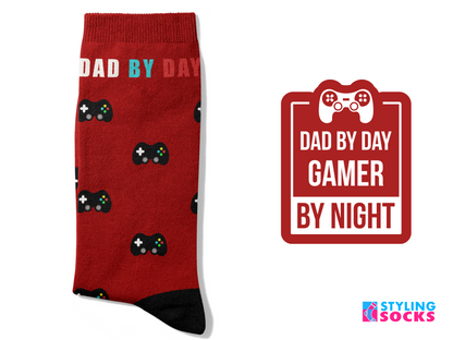 DAD by Day, GAMER by night Socks