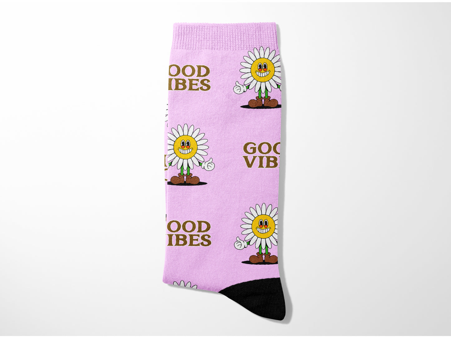 Good Vibes Daffodil Flower Socks