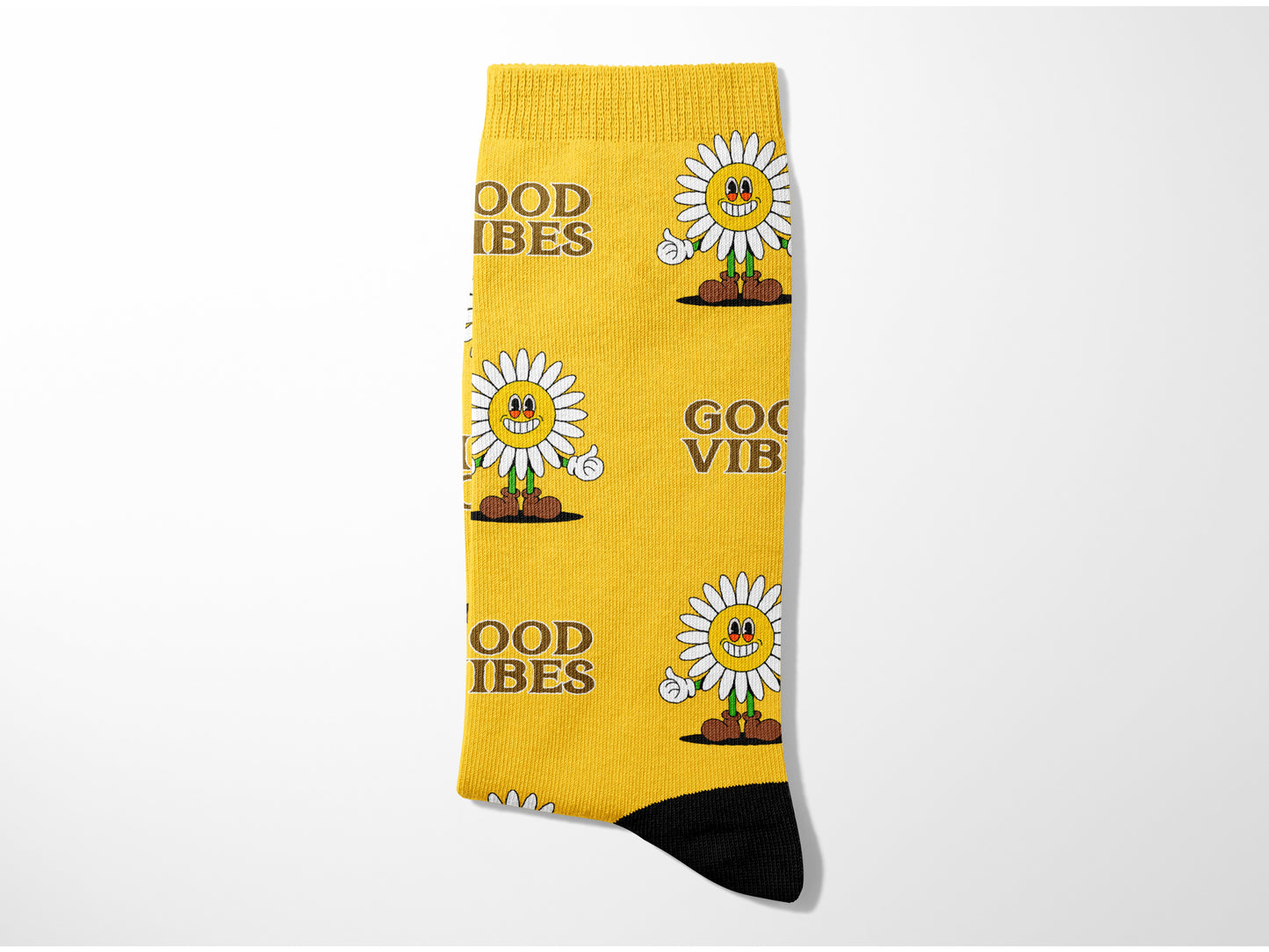 Good Vibes Daffodil Flower Socks