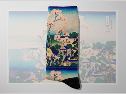 Katsushika Hokusai Socks | Artist socks | Artwork socks | Cherry Blossom socks