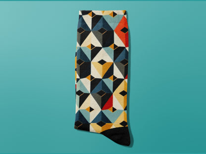 Mens Patterned Socks | Unique Mens Socks | Modern Geometric Socks