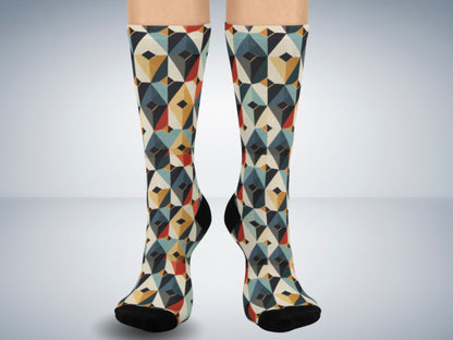 Mens Patterned Socks | Unique Mens Socks | Modern Geometric Socks