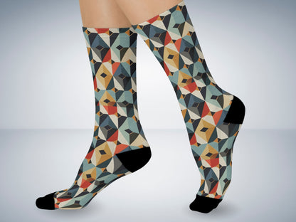 Mens Patterned Socks | Unique Mens Socks | Modern Geometric Socks