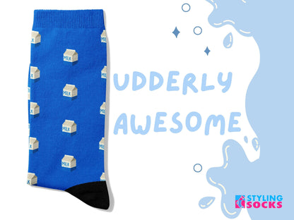 Milk Carton Socks - Cute and Colorful Novelty Socks