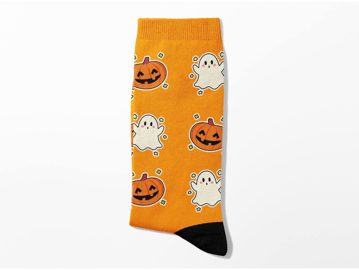 Halloween Ghosts and Pumpkins Socks