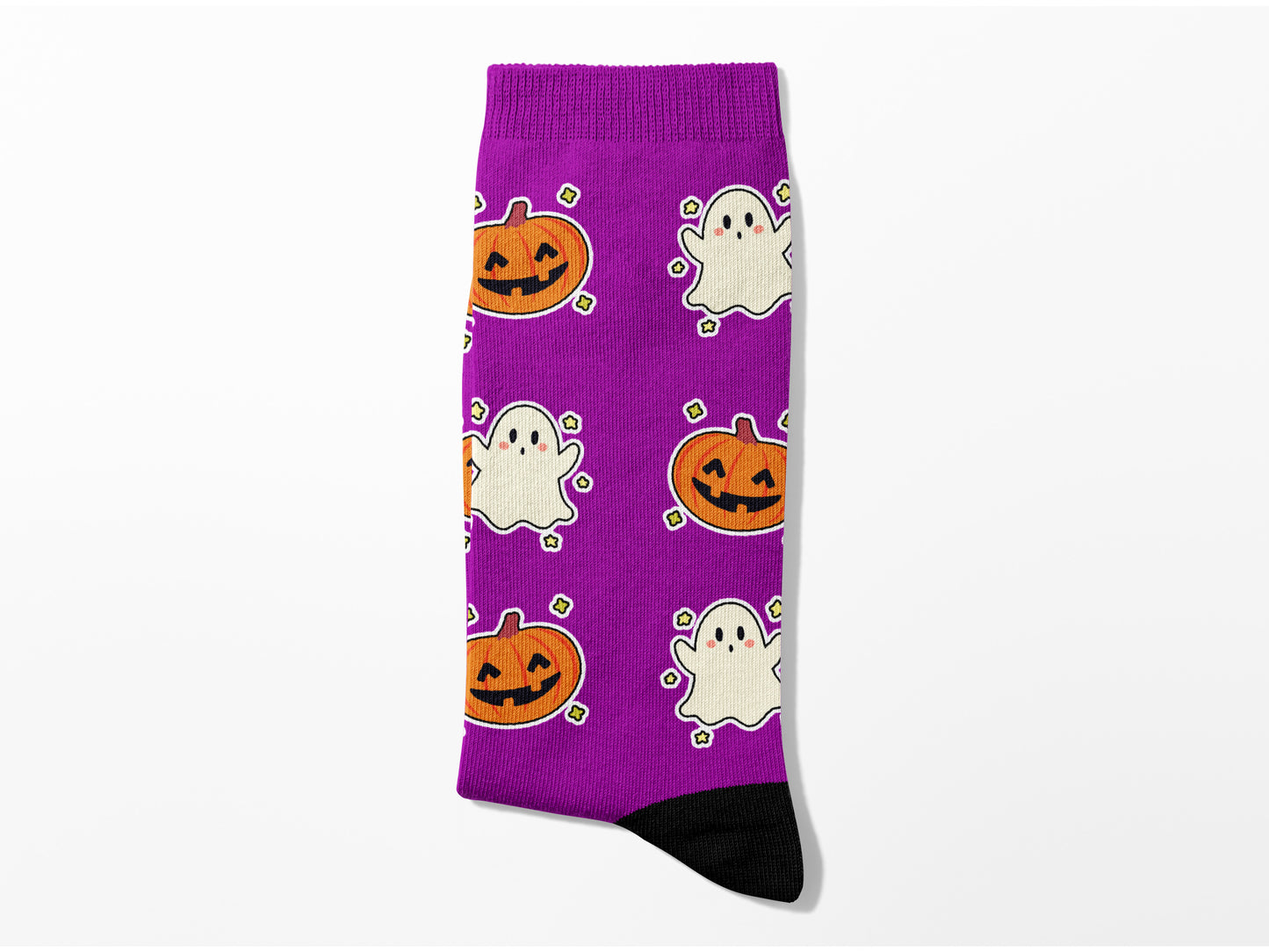 Halloween Ghosts and Pumpkins Socks