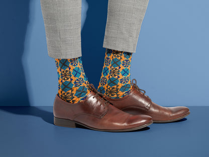 Colorful Bold Abstract Geometric Socks