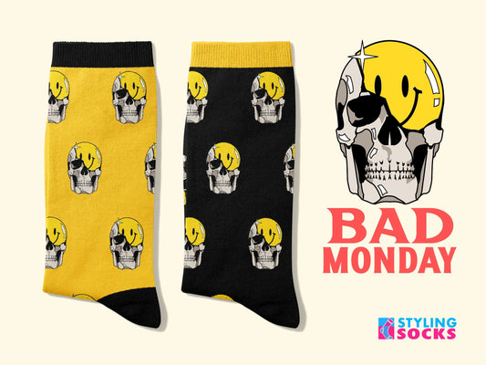 Halloween Bad Monday Skull Socks