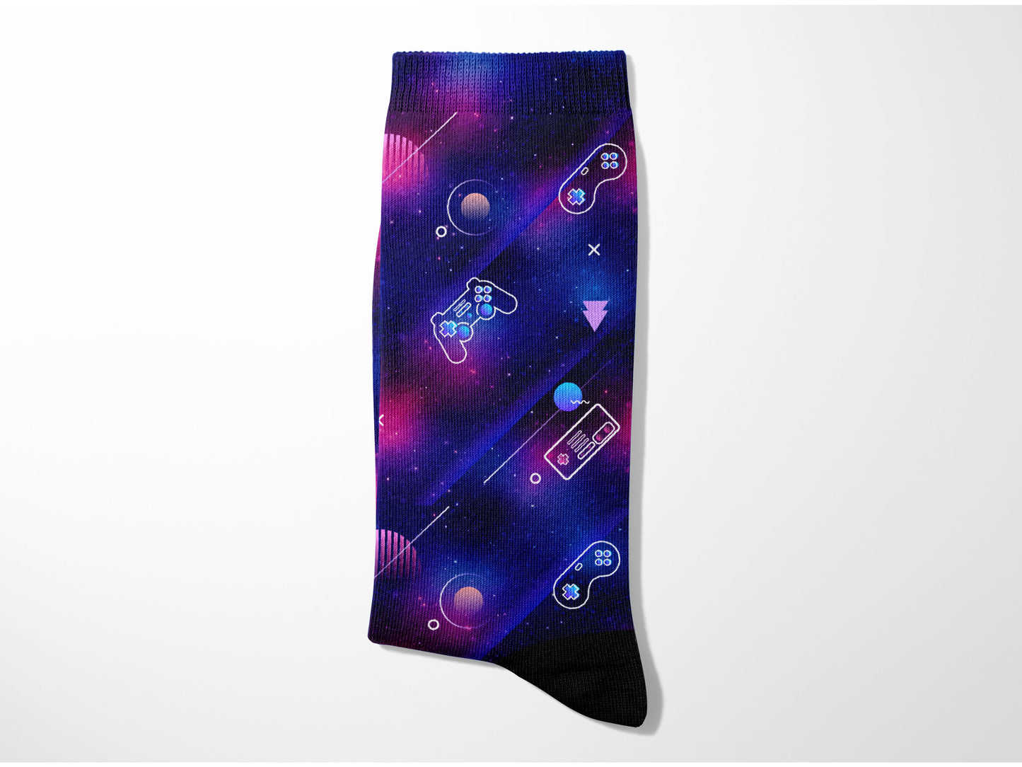 Space Galaxy Socks - Retro Gamer Gaming Socks