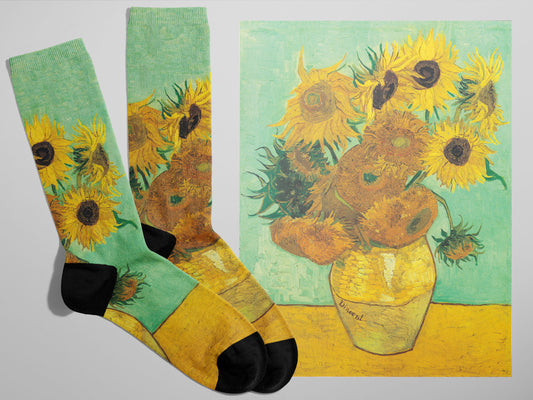 Van Gogh Socks | Sunflowers Socks | Famous Art Socks