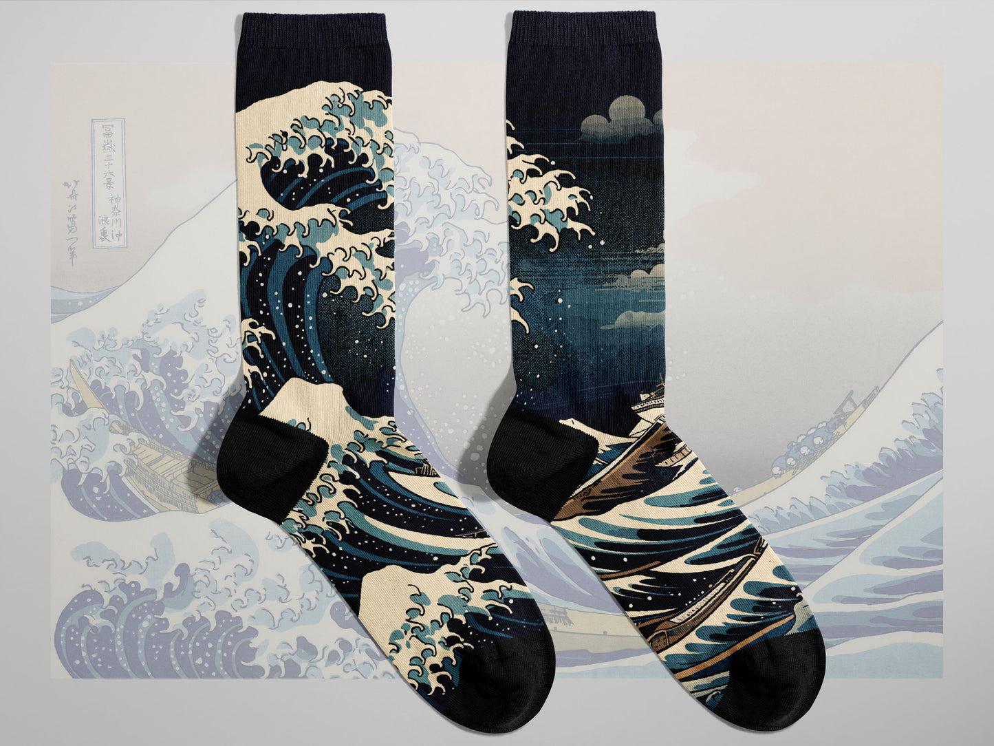 Traditional Japanese Art Socks | The Great Wave | Ocean Socks