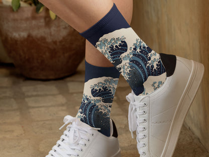 Traditional Japanese Art Socks | The Great Wave | Ocean Socks