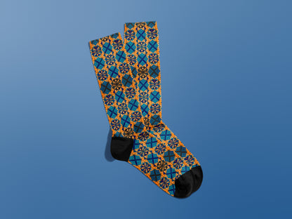 Colorful Bold Abstract Geometric Socks