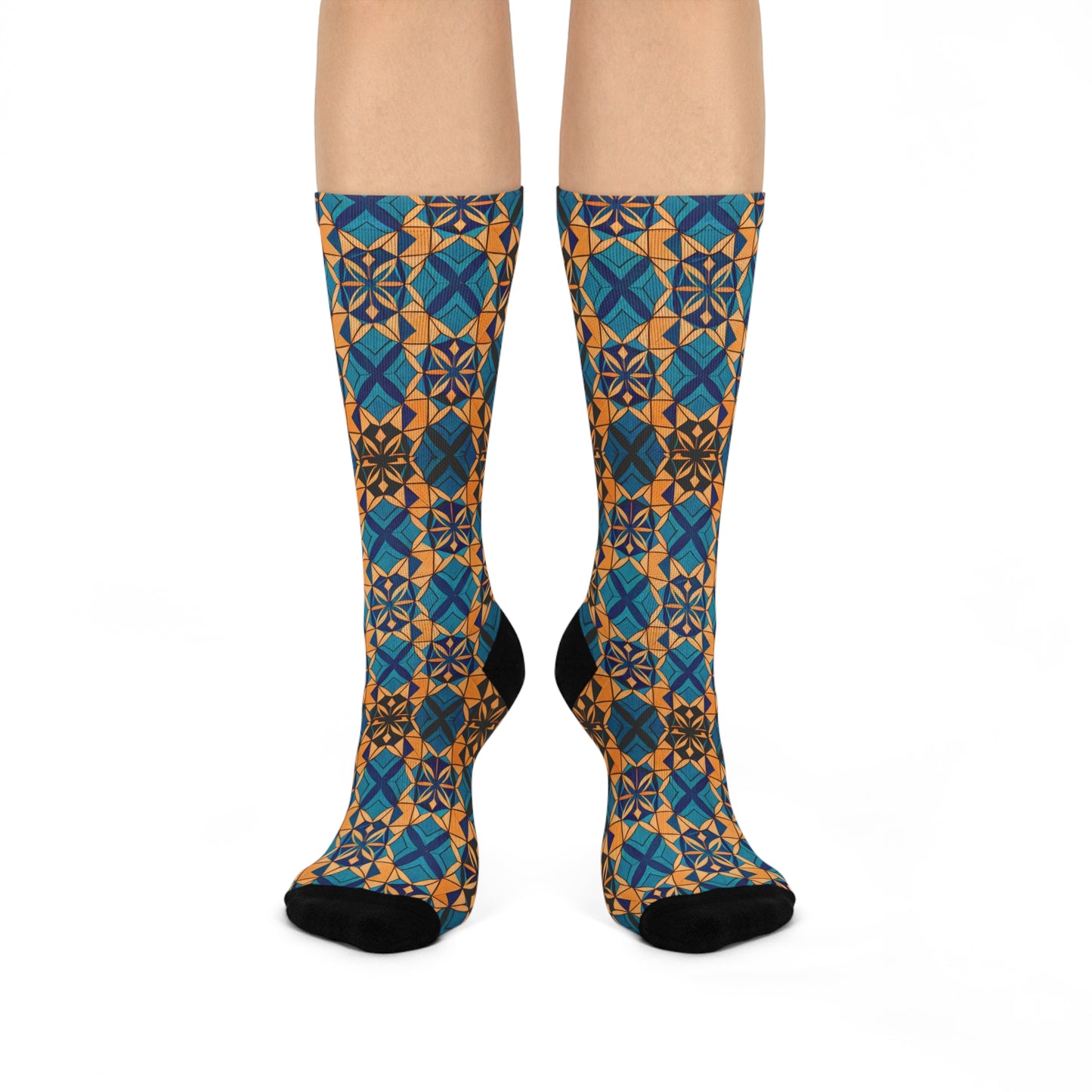 Colorful Bold Abstract Geometric Socks