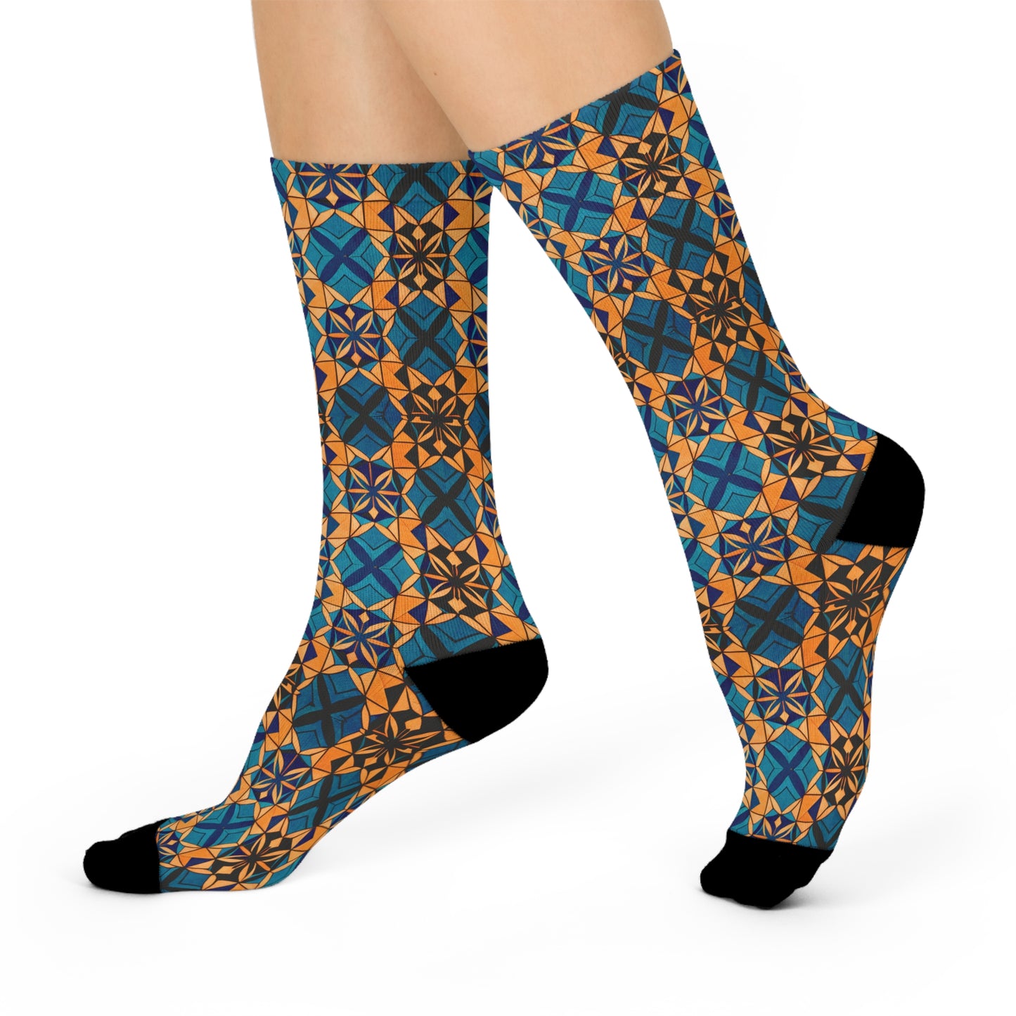 Colorful Bold Abstract Geometric Socks