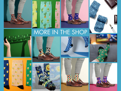 Abstract Art Socks collage of multiple colourful Styling Socks designs