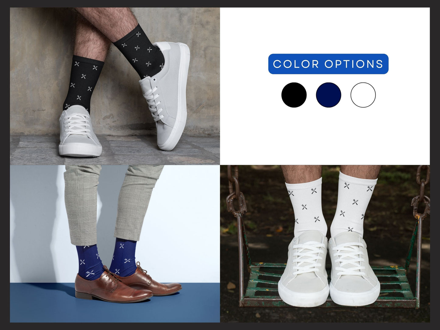 BBQ Grill Master Socks – Father’s Day Novelty Crew lifestyle vibe shot in a real-life setting
