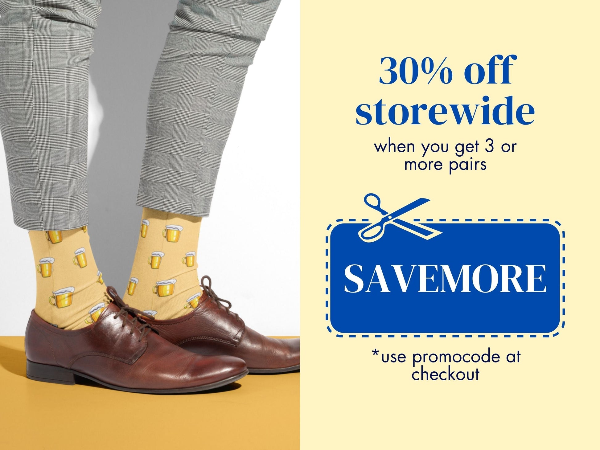 Happy Hour Beer Socks - Funny Party Socks for Dad - promo-offer