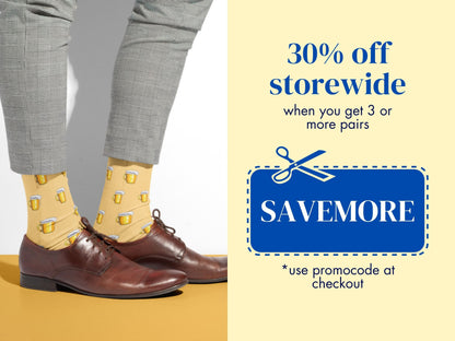Happy Hour Beer Socks - Funny Party Socks for Dad - promo-offer