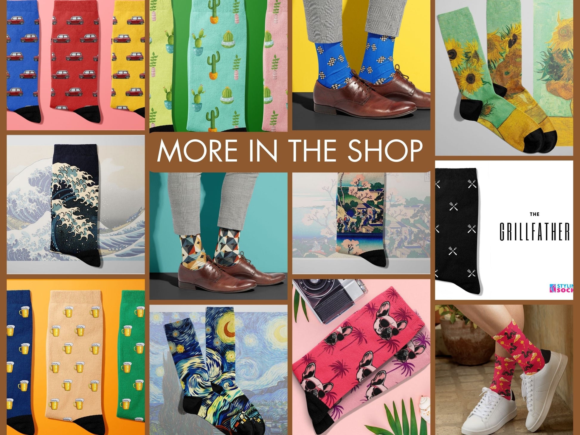 Happy Cat Coffee Socks - Cute Kawaii Cat-Themed Novelty Socks - more-designs