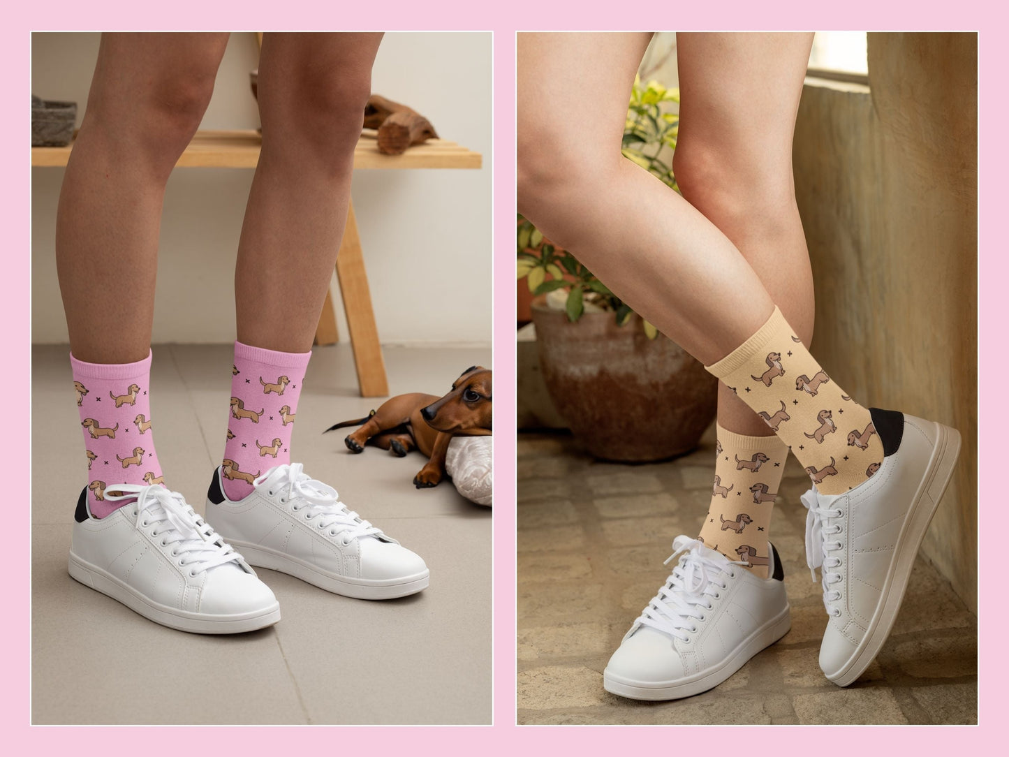 Dachshund Socks - Fun Wiener Dog Socks - lifestyle