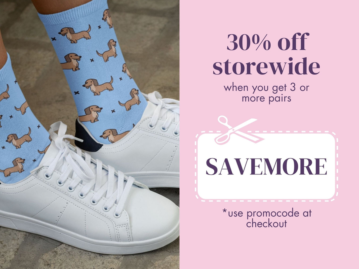 Dachshund Socks - Fun Wiener Dog Socks - promo-offer