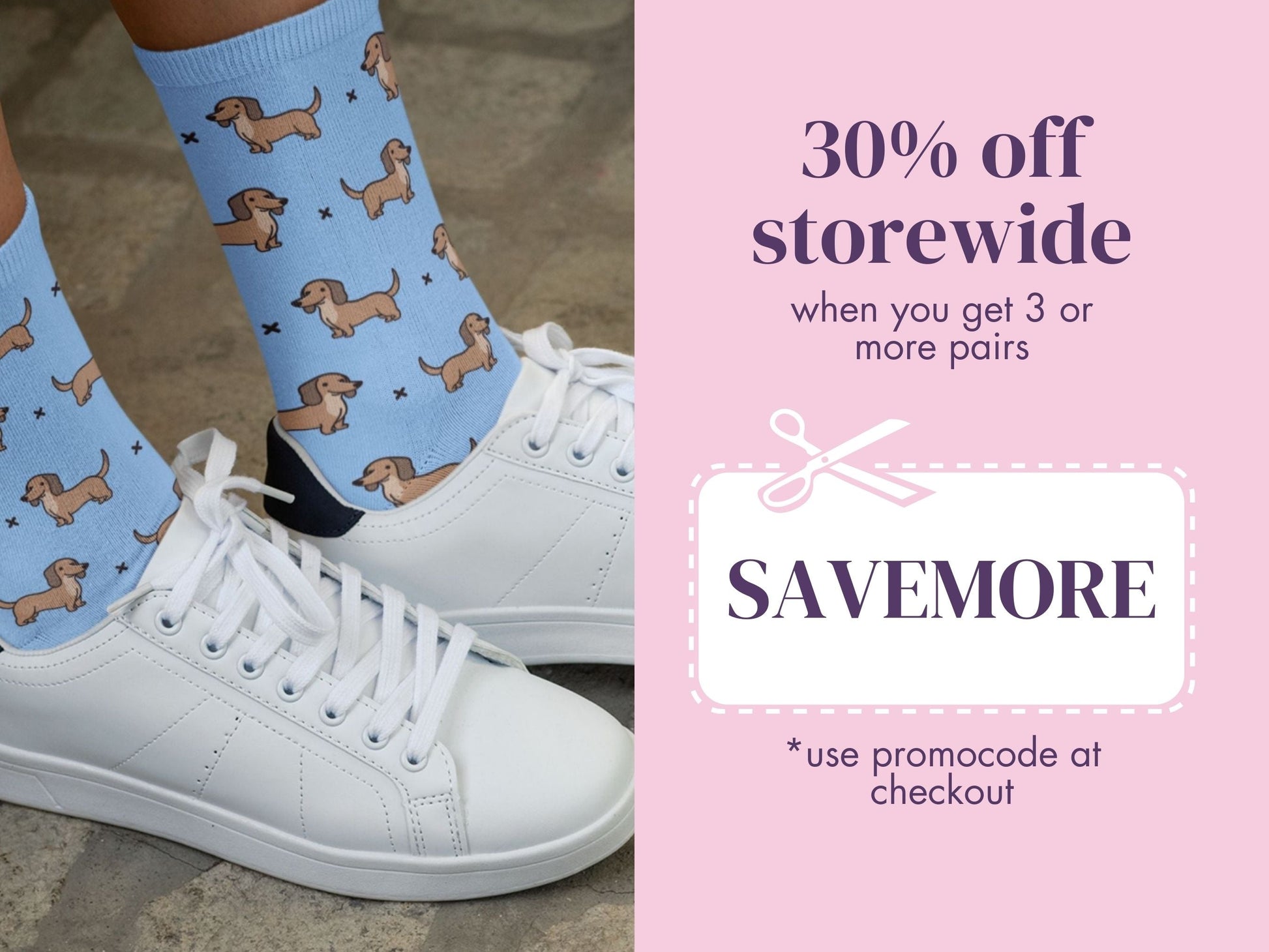 Dachshund Socks - Fun Wiener Dog Socks - promo-offer