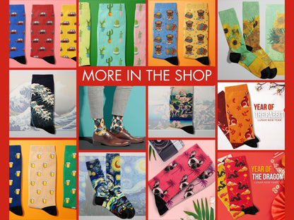 Dragon Zodiac Socks - Lunar New Year Gift - Astrology Inspired Socks - more-designs