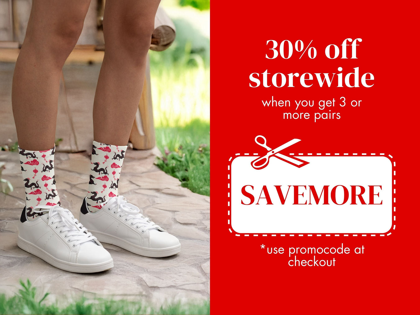 Dragon Zodiac Socks - Lunar New Year Gift - Astrology Inspired Socks - promo-offer