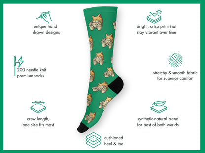 Gaming Cat Socks - Funny Gamer Socks - mockup