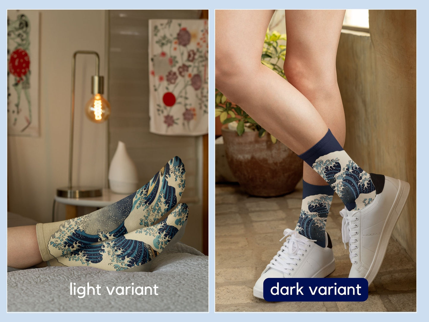 Great Wave Socks - Hokusai Japanese Art Socks - lifestyle