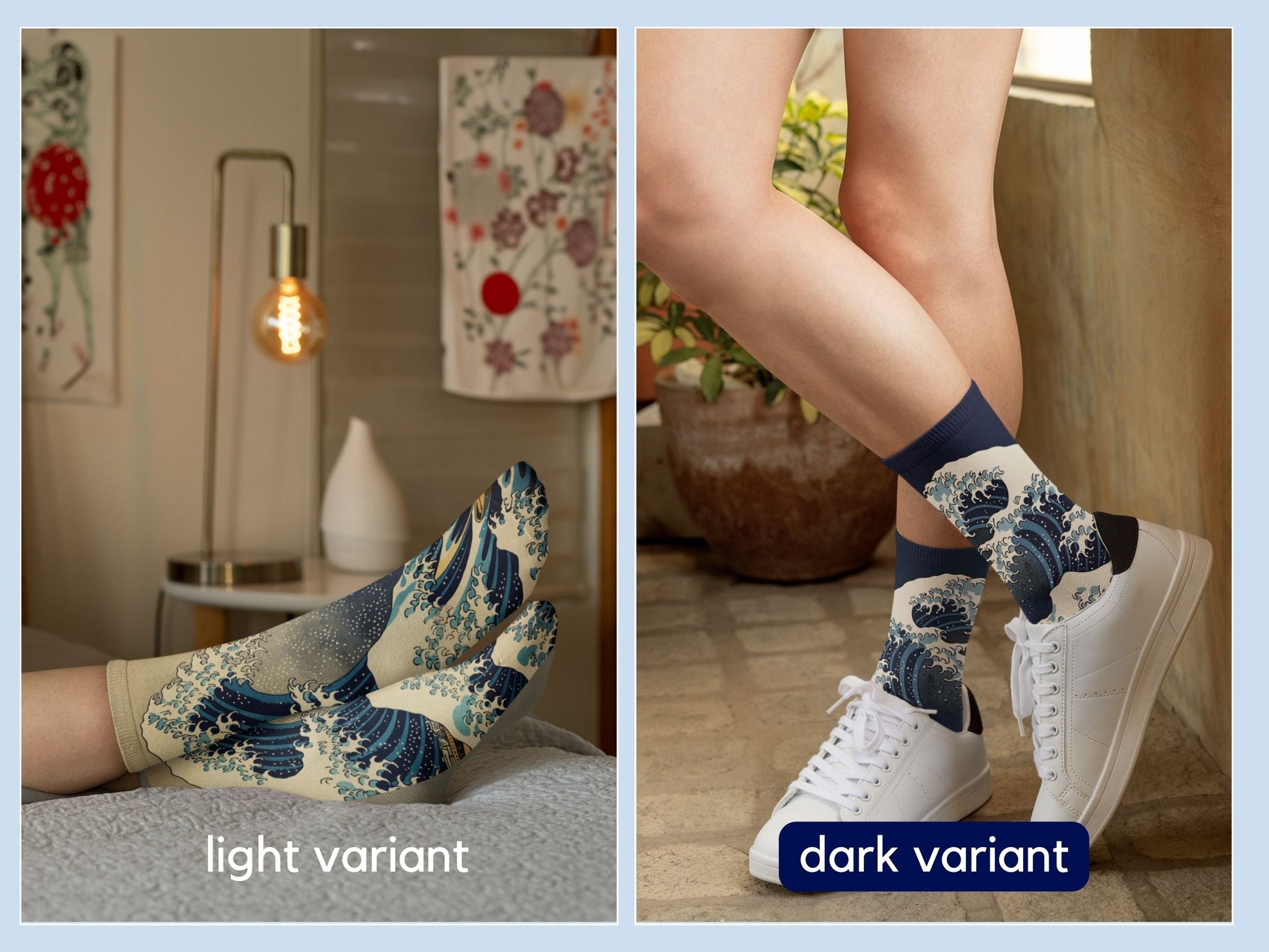 Great Wave Socks - Hokusai Japanese Art Socks - lifestyle