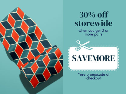 Nautical Geometric Socks promo code offer with socks as background