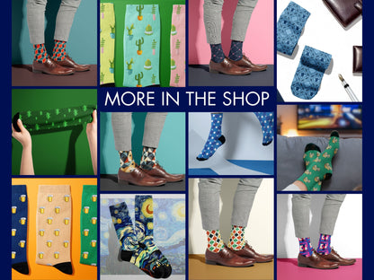 Collage of multiple colorful Styling Socks designs