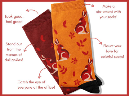 Rabbit Zodiac Socks - Lunar New Year Gift - Astrology Inspired Socks - flatlay-benefits