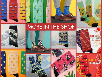Rabbit Zodiac Socks - Lunar New Year Gift - Astrology Inspired Socks - more-designs